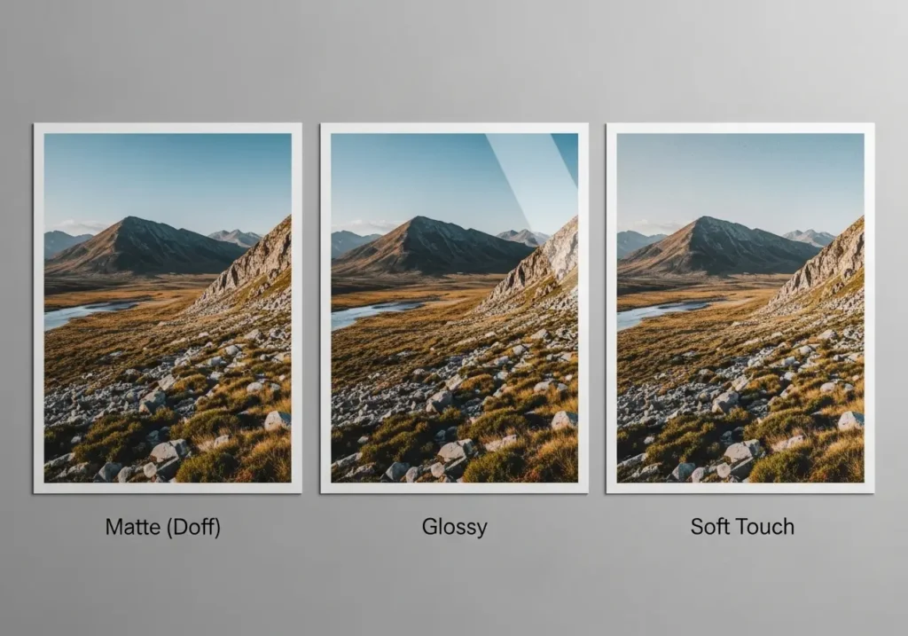 Laminasi Doff vs Glossy vs Soft Touch