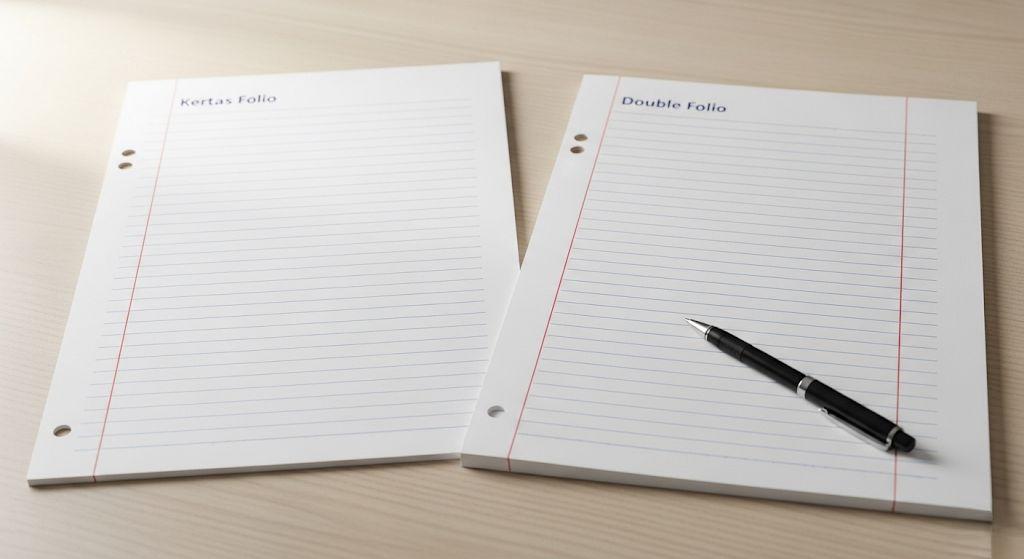 Perbedaan Kertas Folio dan Double Folio