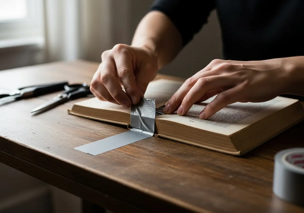 cara menjilid buku dengan lakban